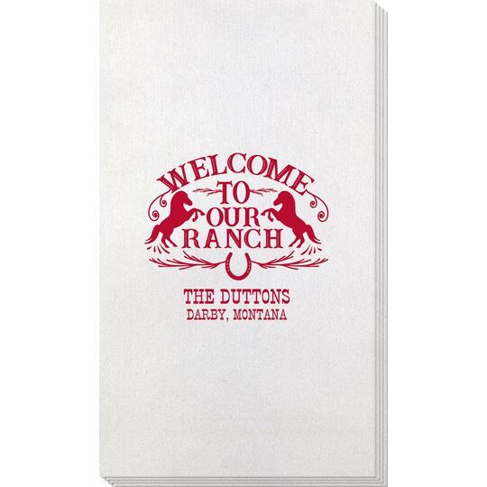 Welcome To Our Ranch Bamboo Luxe Guest Towels
